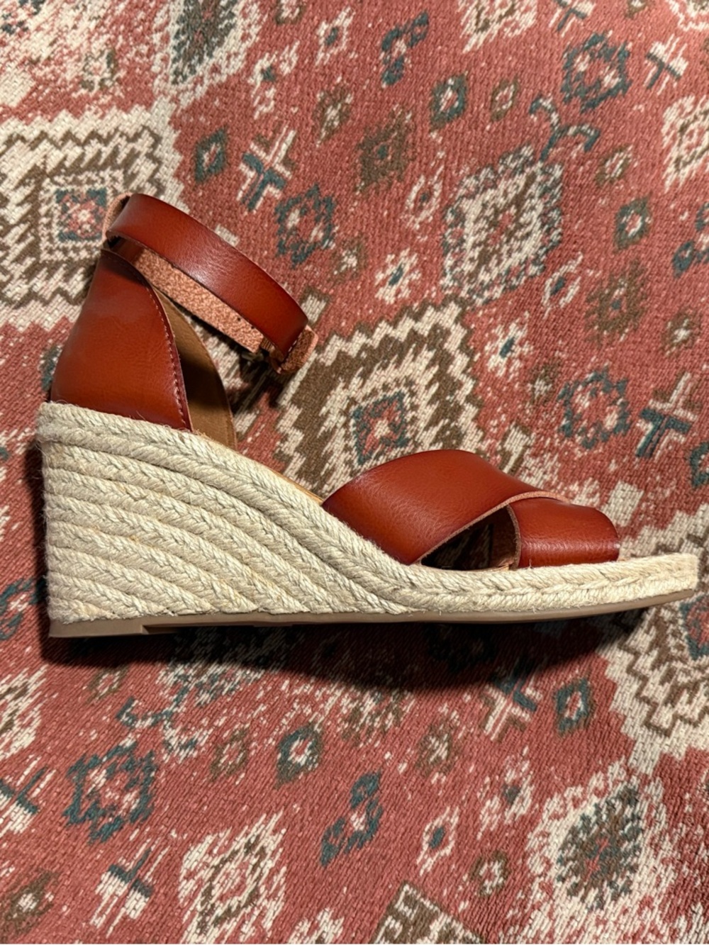 Universal Thread espadrille style strappy wedge heels